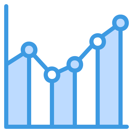 grafico a linee Generic Blue icona