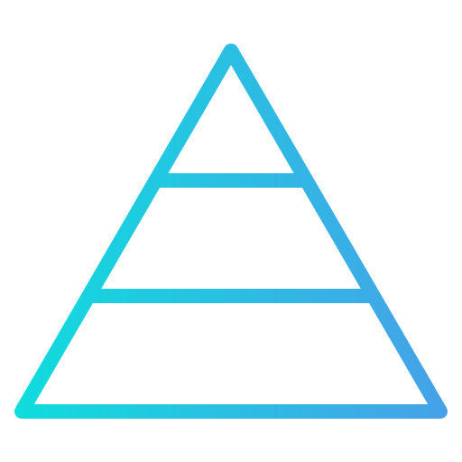 피라미드 형 차트 Generic Gradient icon