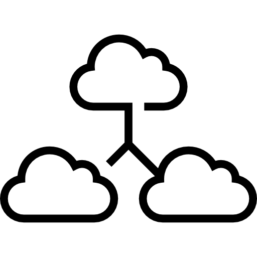 computación en la nube Detailed Straight Lineal icono