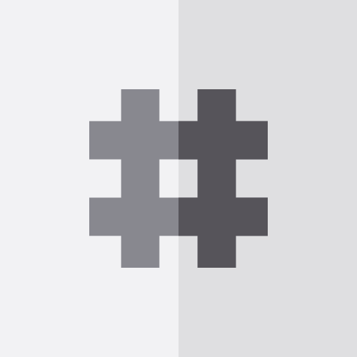 hashtag Basic Straight Flat icona