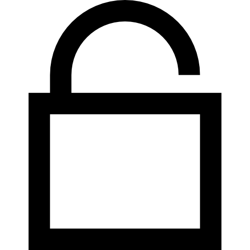 Unlocked Basic Straight Lineal icon