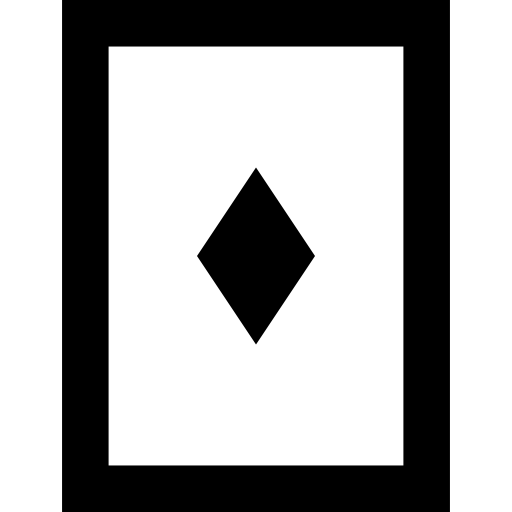 Ace of diamonds Basic Straight Lineal icon