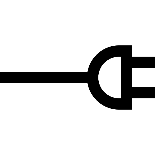 enchufe Basic Straight Lineal icono