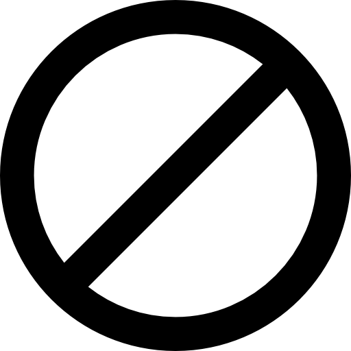 vietato Basic Straight Lineal icona