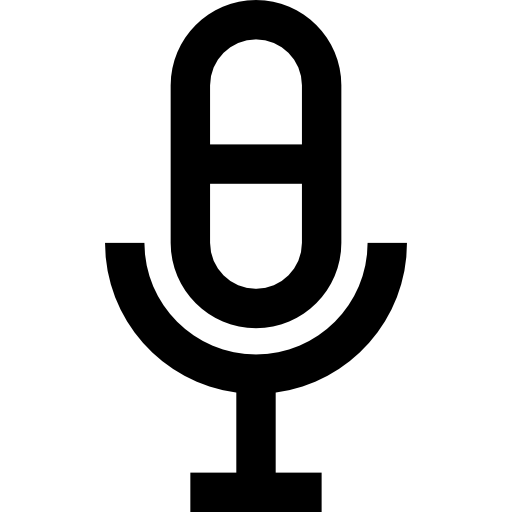 mikrofon Basic Straight Lineal ikona