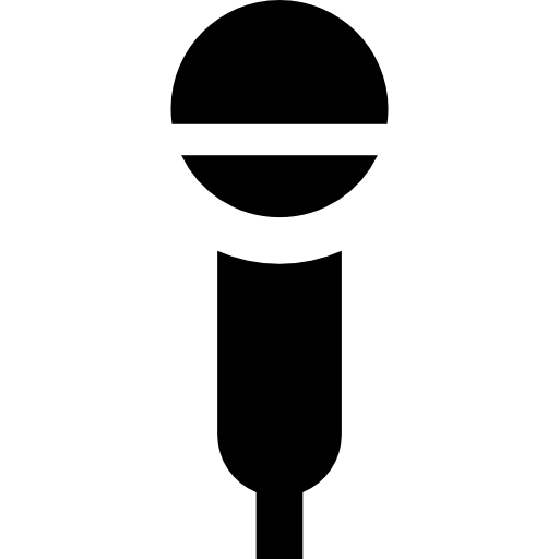 micrófono Basic Straight Filled icono