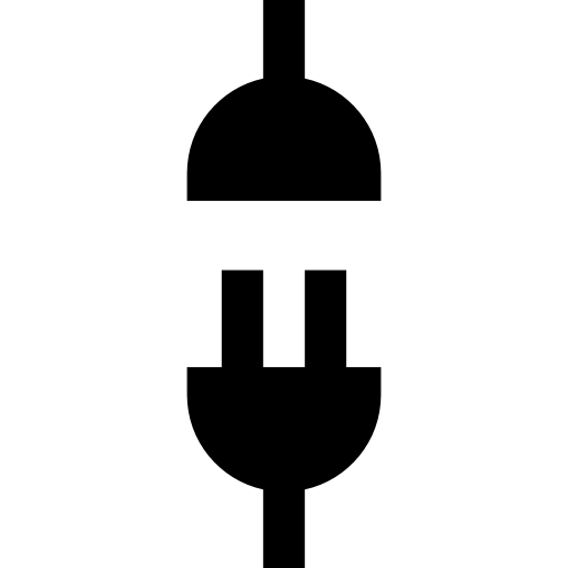 plug Basic Straight Filled icoon