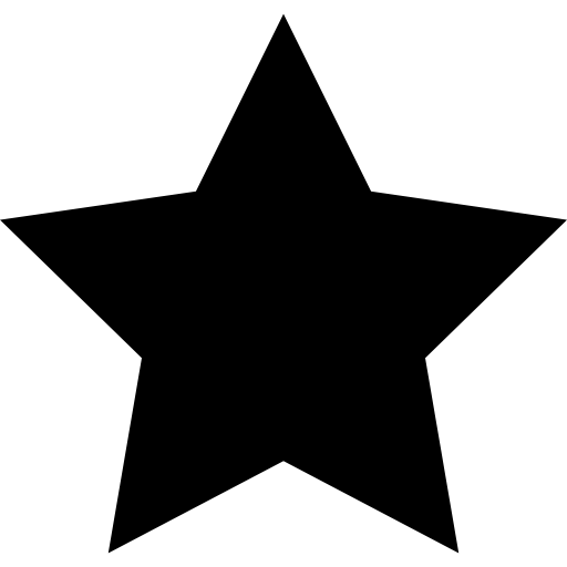 gwiazda Basic Straight Filled ikona
