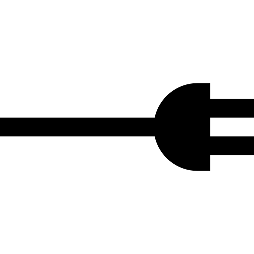 Plug Basic Straight Filled icon