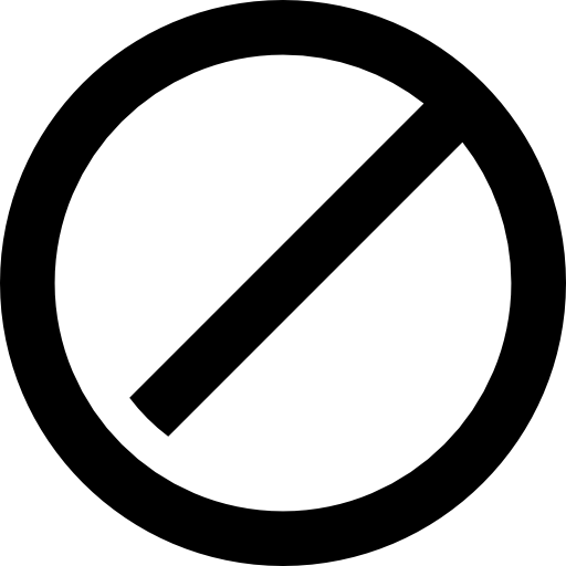 prohibido Basic Straight Filled icono