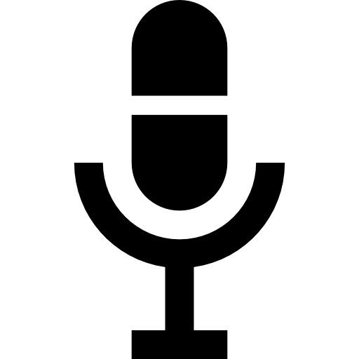 microfono Basic Straight Filled icona