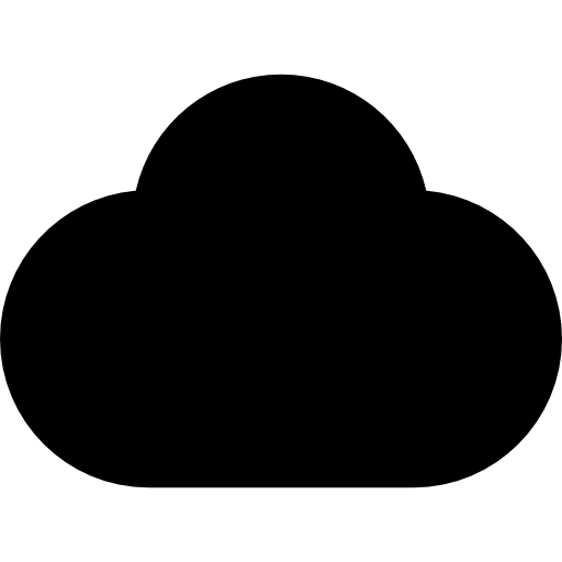 Вычислительное облако Basic Straight Filled иконка