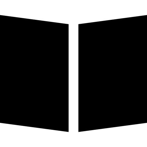 open boek Basic Straight Filled icoon