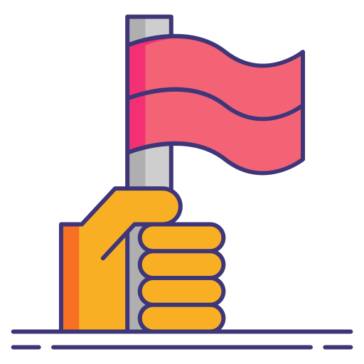bandiera Flaticons Lineal Color icona