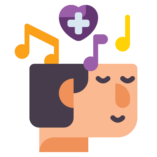 terapia muzyczna Flaticons Flat ikona