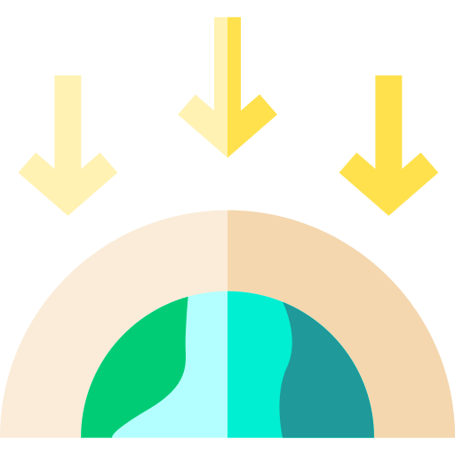 Ozone layer Basic Straight Flat icon