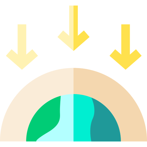 오존층 Basic Straight Flat icon