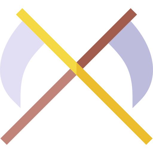 Kusarigama Basic Straight Flat icon