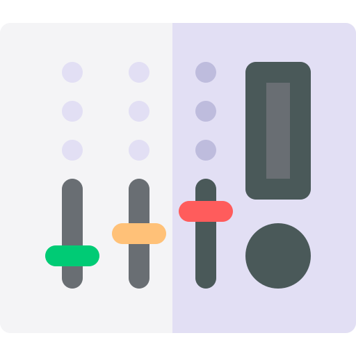 mixador de som Basic Rounded Flat Ícone