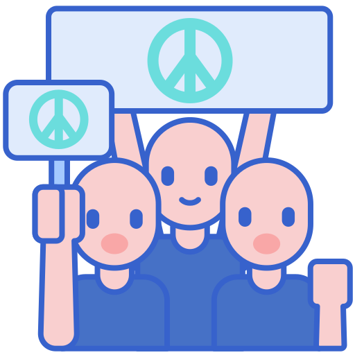 protest Flaticons Lineal Color ikona