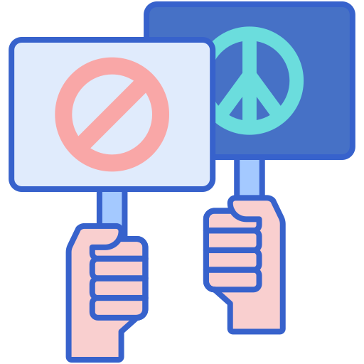protest Flaticons Lineal Color ikona