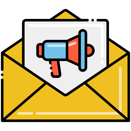 marketing via email Flaticons Lineal Color icona