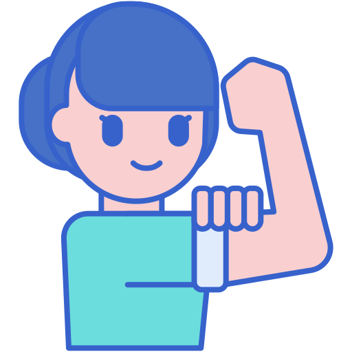 Strong woman Flaticons Lineal Color icon