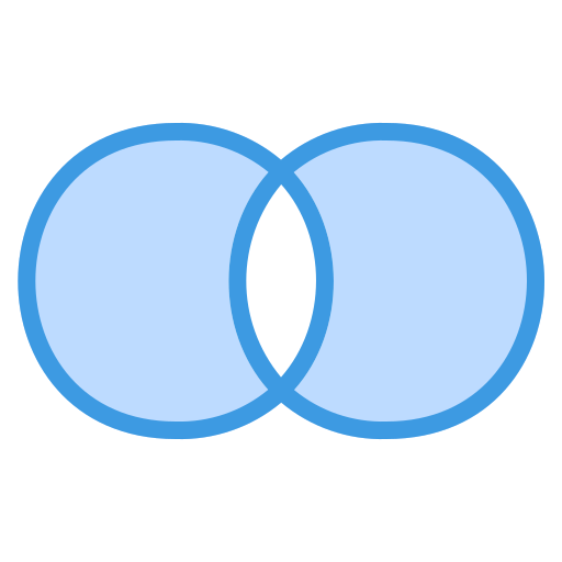 diagrama de venn Generic Blue icono