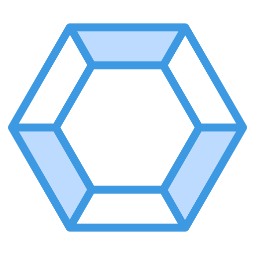 六角形 Generic Blue icon