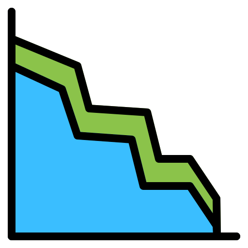 Диаграмма с областями Generic Outline Color иконка