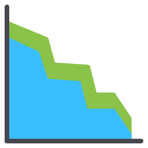 gráfico de área Generic Flat icono