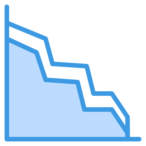 Area chart Generic Blue icon