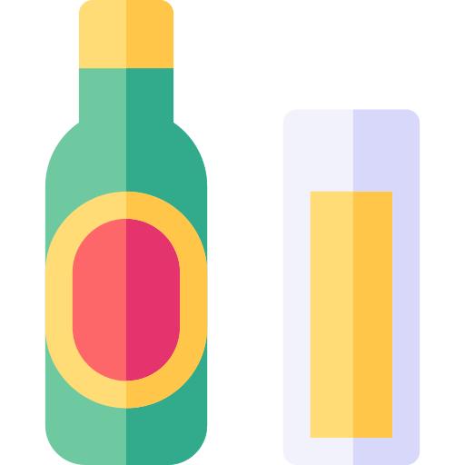 botella de cerveza Basic Rounded Flat icono