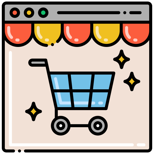 Online shopping Flaticons Lineal Color icon