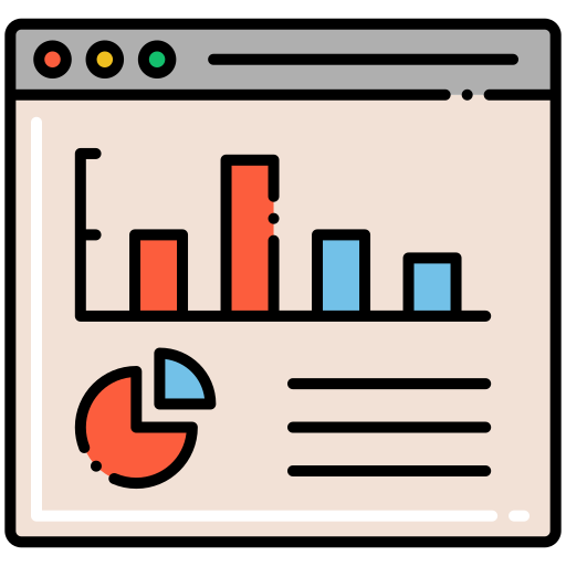 Web analytics Flaticons Lineal Color icon