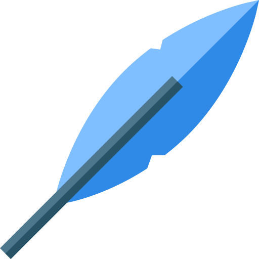 stylo à plume Basic Straight Flat Icône