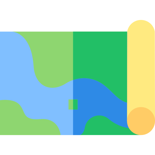 mapa Basic Straight Flat ikona