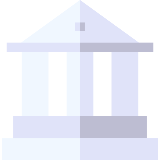 grecka świątynia Basic Straight Flat ikona