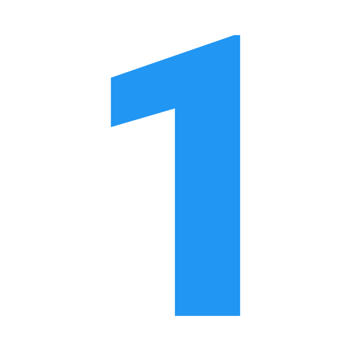 Number 1 Generic Blue icon