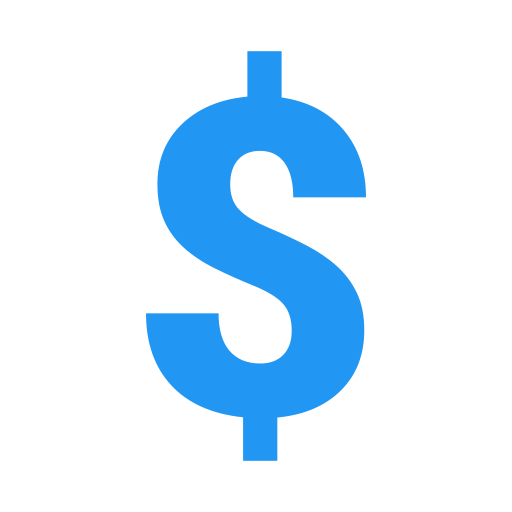 Dollar sign Generic Blue icon