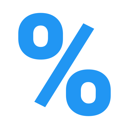 pourcentage Generic Blue Icône