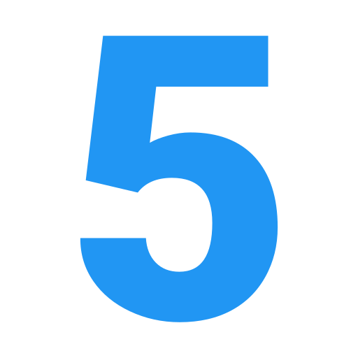 numer 5 Generic Blue ikona