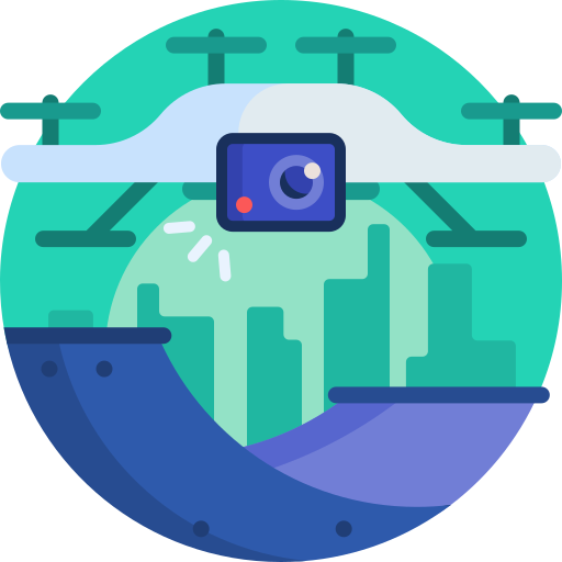 camera-drone Detailed Flat Circular Flat icoon