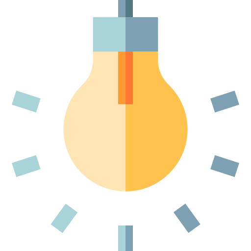 die glühbirne Basic Straight Flat icon