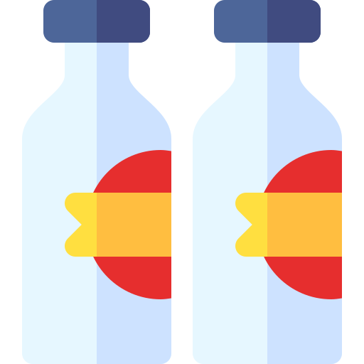 botella Basic Rounded Flat icono