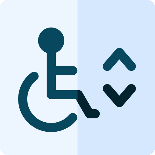 wózek inwalidzki Basic Rounded Flat ikona