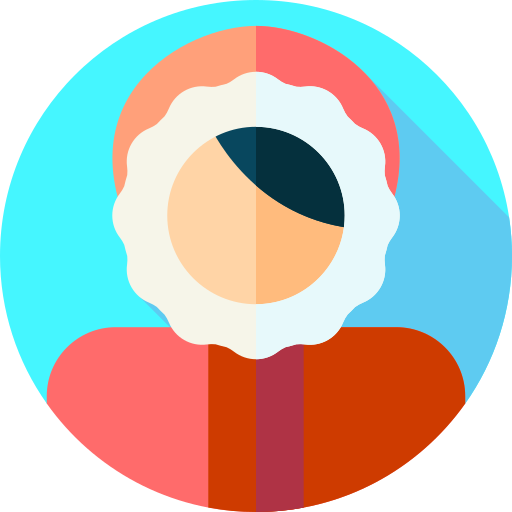 Eskimo Flat Circular Flat icon