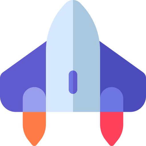 space shuttle Basic Rounded Flat icona