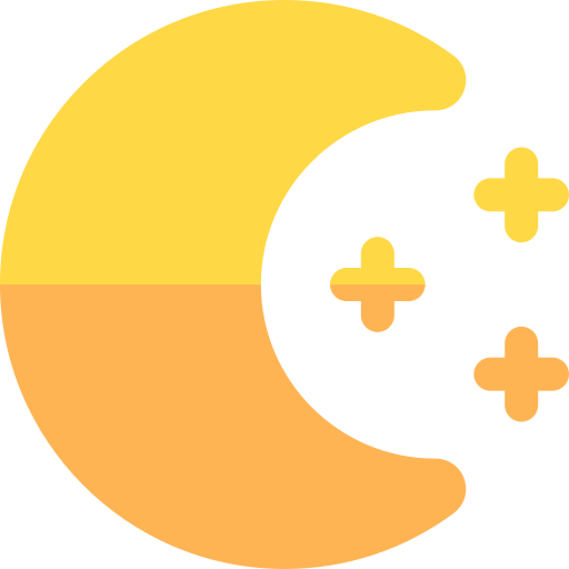 media luna Basic Rounded Flat icono