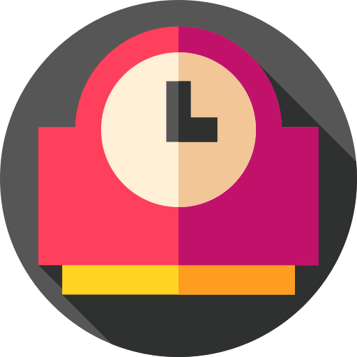 bureauklok Flat Circular Flat icoon